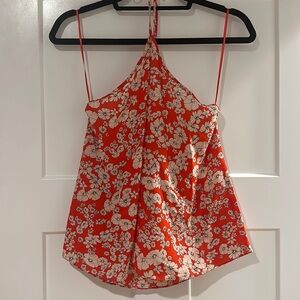 Rebecca Taylor Floral halter neck blouse.